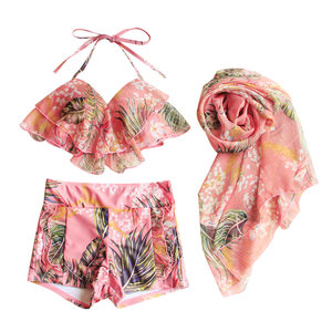 Bikini swimsuit three-piece set for women 2025 new sexy beach pants for men in hot springs and seaside couples' swimsuits