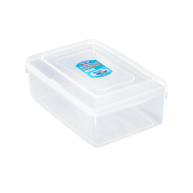Transparent Plastic Food Storage Box - 1L+ Rectangle Container with Lid