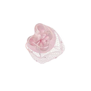 
French golden pink mesh top hat birthday headwear