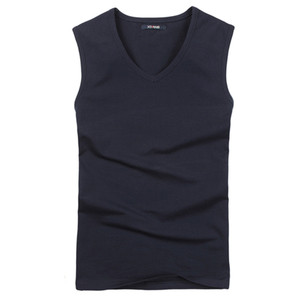 
Sleeveless t-shirt men's Xinjiang pure cotton tight-fitting sports trendy fitness vest vest men's summer V fashion brand
