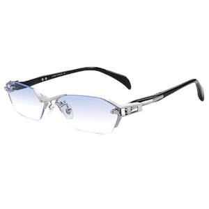 Frameless anti -blue light radiation glasses Men's eye protection finished product ultra -light flat light can be equipped with close vision framework women's color change tide