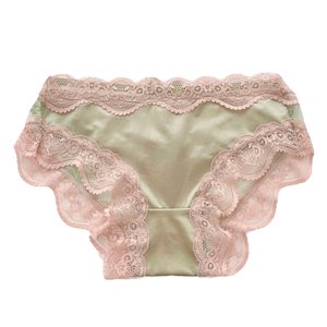 Sexy lace underwear for women with low waist pure desire hollow breathable pure cotton trunk women's 2025 new ascetic briefs
