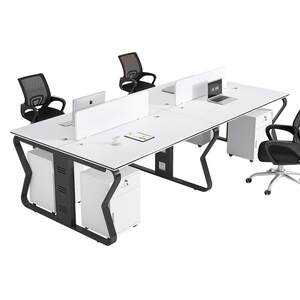 Employee office desk chair combination simple modern 446 6 6 6 -person computer desk office employee staff staff table