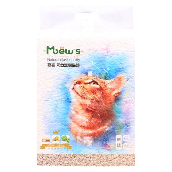 Mu Xi tofu cat sand 6L*6 packs full box deodorant non -dustless cat sand knot 36 -liter natural plant 2.4kg free shipping