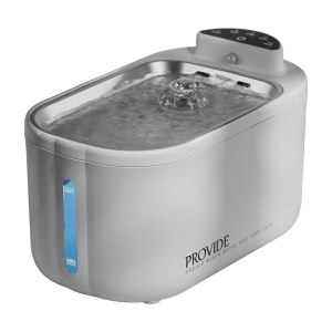 
Cat water dispenser stainless steel wireless unplugged automatic pet water dispenser circulating constant temperature heated dog drinking bowl