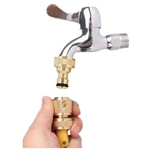 Copper water pipe joint 4 -point threaded standard connection water connection fully automatic washing machine water faucet car washing water gun joint