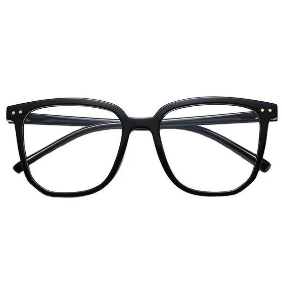 
Black frame glasses anti-blue light myopia without any degree of non-face flat light glasses men's trendy glasses frame women's versatile without lenses
