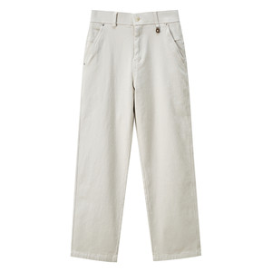 
Jiuliuzhi original spring men's 380g straight loose elastic waist casual pants high-end trousers men's pants