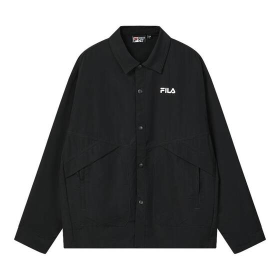 
FILA Official Men's Woven Long-Sleeved Jacket 2026 Summer New Lapel Jacket Casual Loose Top