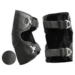 Motorcycle electric car knee pads genuine leather wool winter windshield leg guards for men and women cycling protective gear to keep warm and thicken against cold