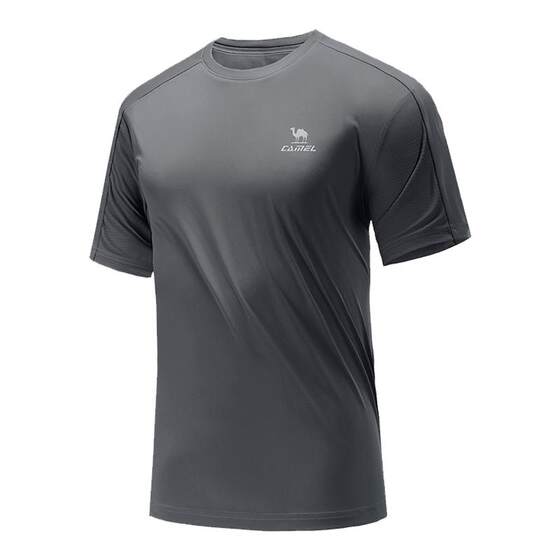 
Camel sports quick drying clothes T-shirt short-sleeved men's 2025 summer sun protection ice breathable running body clothes for women