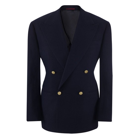 CULTUM Spring and Summer 1930s Cotton Linen Double Breasted Blazer Men's Business Casual Suit Jacket