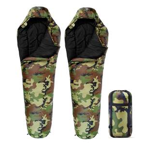Sleeping bag adults Outdoor Operation Camp Spring, Autumn and Winter Adult Portable Warm Single Single Camouflage can stitch cotton sleeping bag