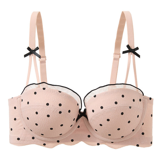 
Six Rabbits Underwear Women's Small Breast Gathering to Make Bigger Sweet Girly Style No Wire-less Breast Reduction Thin Slimming Bra