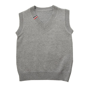 
Boys sweater vest spring 2026 new children's sweater tops for big boys V-neck casual vests