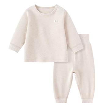 Babylove children's underwear set autumn and winter home clothes for men and women high waist belly protection base pajamas two-piece set for pajamas for men and women