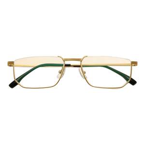 Gold pure titanium eyeglass frame, men's and women's half frame, irregular personality, myopia, titanium frame, men's fashion retro bottom half frame eyeglass frame