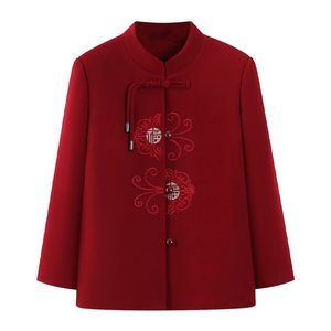 
Middle-aged and elderly women's spring and autumn women's new coats, grandma's clothes, spring clothes, Tang suits, old ladies' loose fashionable tops