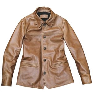 3,000 pieces of stocks are sold! The short version of the back belt version of the barrier wax dyed head layer cowhide male leather clothes
