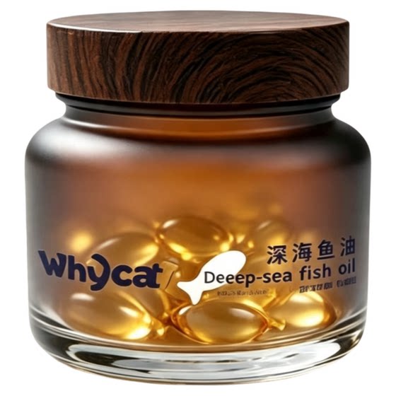 
whycat Waika Fish Oil Cat Fish Oil for Kittens Pets Fish Oil Cats Dogs Ragdolls Omega-3 Pet Supplies