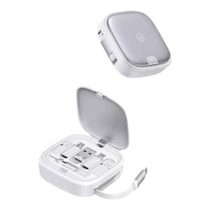 
Youshengshi multifunctional data cable three-in-one 60W fast charging mobile phone charging cable short-line box portable five-in-one adapter telescopic cable card pick-up needle storage box urban survival card travel six