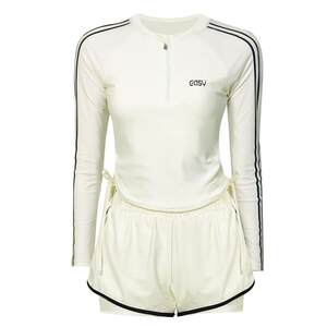 Split swimsuit women's conservative new style hot long-sleeved sun protection swimming pool special slimming and belly-covering women's swimming suit
