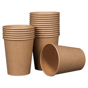 Kraft paper cup thickened disposable cup water cup whole box home wholesale natural color coffee cup custom printing logo