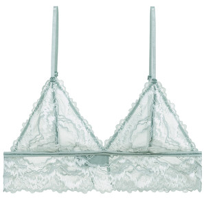 Fly Girls French Triangle Cup Lingerie Cedar Breathable Thin Bra Ringless Lace Bra Wide Bottom Comfortable