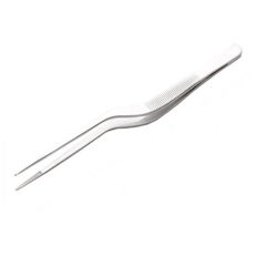 Stainless steel 304 gun type tweezers to clean ear, nose and throat tissue culture inoculation pointed tool clip tweezers curved tweezers