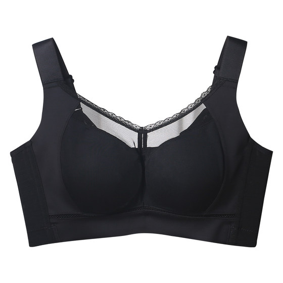 Seamless large breasts showing small breasts full cup thin large size push-up breast support adjustable bra