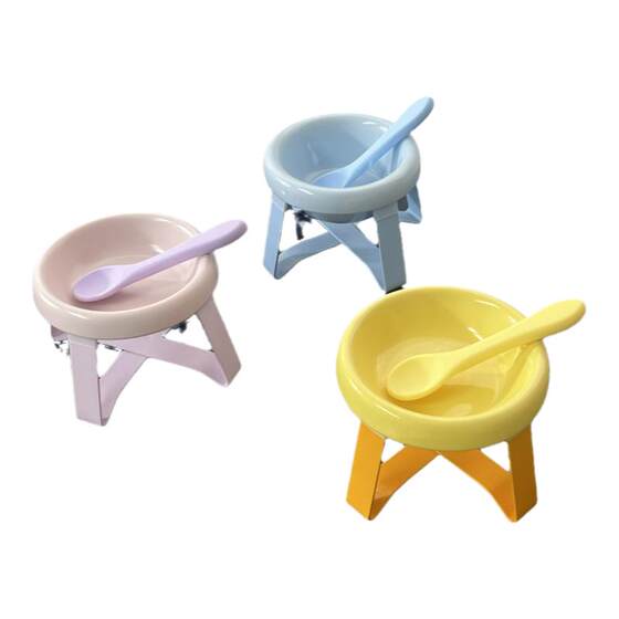 
pecolo's custom color matching, deep and shallow mouth water, ceramic pet bowl holder, kitten and dog neck guard, increased height to prevent overturning the food bowl