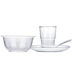 Mantanghong thickened transparent aviation crystal bowl tableware