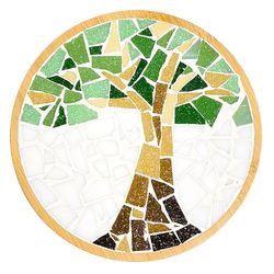 Handmade diy mosaic coaster, children's homemade material package, adult creative production of glass patch gift toys