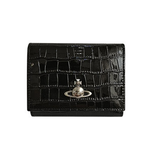 High quality crocodile pattern genuine leather ultra-thin card holder for women 2026 new card holder Queen Mother Saturn wallet fashion