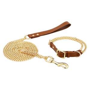 
Ucat Stainless Steel Large Dog Leash Collar Explosion-proof Dog Leash Bulldog Dog Chain Pet Supplies Buben