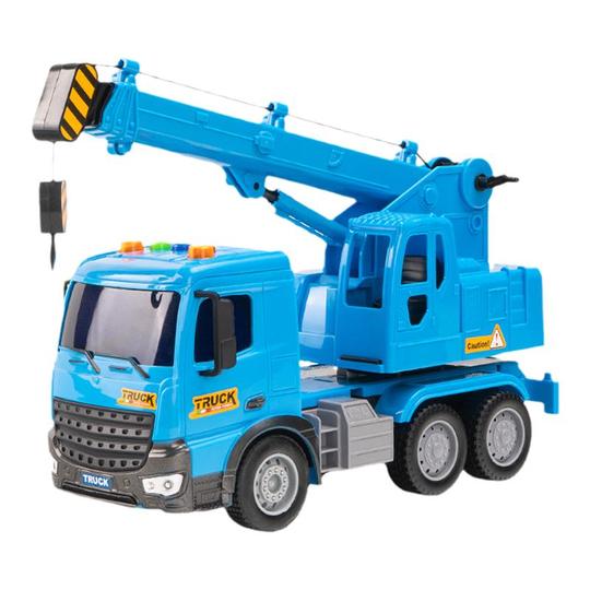 Grúa De Juguete Con Brazo Extensible De 54 Cm – Rotación 360° Y Gancho Ajustable – Vehículo De Obras Con Inercia – Regalo Para Niños De 3+