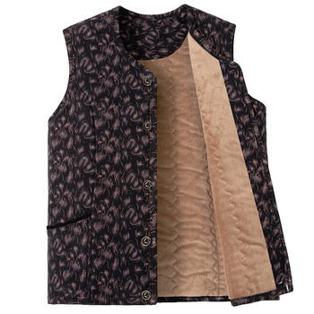 
Middle-aged and elderly women's camel hair vest women's autumn and winter loose large size warm thickened cotton vest vest mother's vest