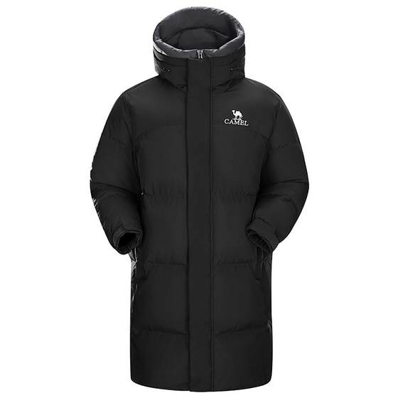 
Camel Men's Mid-Length Down Jacket Men's Winter Outdoor Thickened Windproof Warm Duck Down Jacket Waterproof Couple