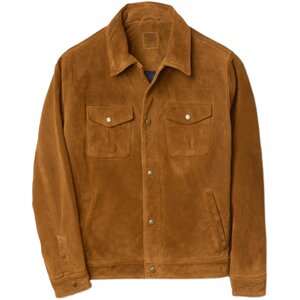 
American trading company winter new first-layer suede cowhide warm American denim genuine leather jacket for men