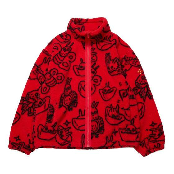 
China Li Ning Ri Jin Dou Jin men and women loose imitation sherpa knitted jacket long-sleeved warm AFDT007