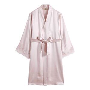 [礼物]美标6A级真丝睡袍晨袍春夏重磅桑蚕丝绸睡裙睡衣家居服女
