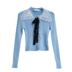 
SELF-PORTRAIT Trendy Urban Women's Lace Knitted Pullover Sweater Intime Department Store 301596