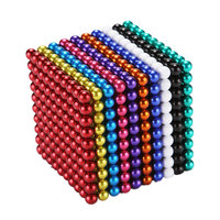 1000 Pieces Of Buck Ball Colorful Magnetic Balls Set Magnetic Sticks Magnetic Stones Educational Magnetic Toy 5m