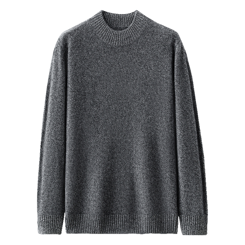Half turtleneck cashmere sweater for men 100 pure cashmere winter 2026 new style knitted bottoming long-sleeved pullover thickened sweater