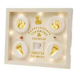 Baby's full moon and 100 days handprint photo frame souvenir