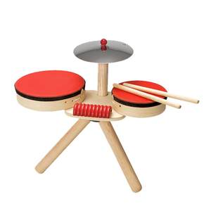Plantoys children's shelves drum baby music knocking instrument toy, wooden gift gifts 6410
