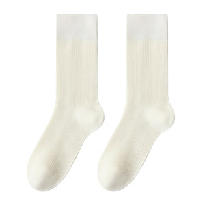 
Gray socks for women's summer thin mid-tube socks boneless anti-balling pile socks Miu-style ballet style cotton socks