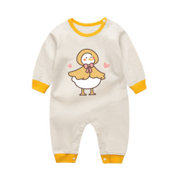 Girls and infants spring and autumn long-sleeved romper and pajamas