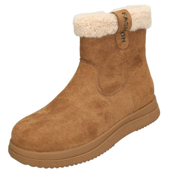 Forefoot widened large size women's shoes 41 to 43 autumn and winter new snow boots thick-soled short boots women's boots plus velvet cotton shoes Yaya