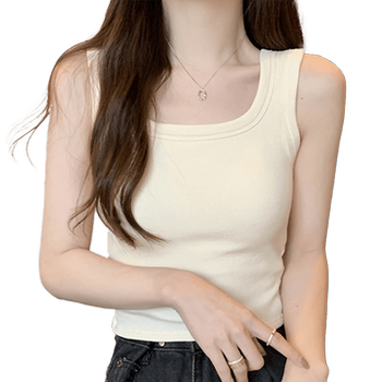 
KPP JeansWest women's camisole women's inner wear with chest pad all-in-one autumn outer wear slimming top